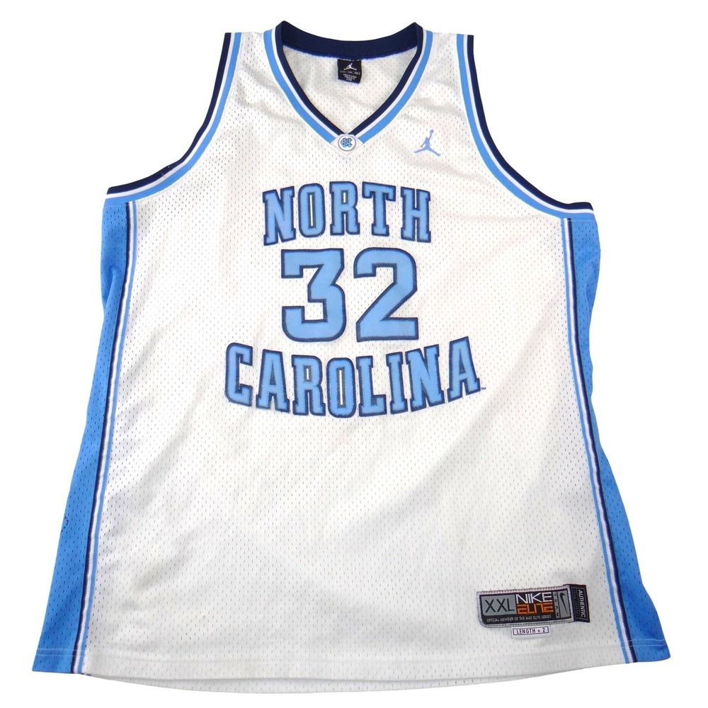 Jordan Nike Elite North Carolina Tar Heels #32 Basketball Jersey Mens XXL White
